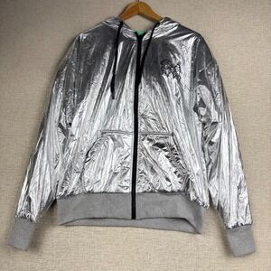 Jeremy Scott Spoiled Child Metallic Space Reversible Hoodie ** New/No tags**
